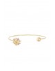 Bracelet Edenia Bouquet de Printemps Violet Laiton doré Collection Fleurs