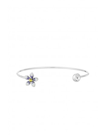 Bracelet Edenia Violette d'Amour Bleu Laiton Collection Fleurs