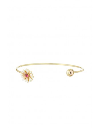 Bracelet Edenia Marguerite de Printemps Rose Laiton doré Collection Fleurs