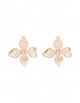 Boucles d'oreilles Edenia Cardamine des Près Rose Laiton doré Collection Fleurs