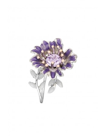 Bague ajustable Edenia L'éclosion Bleu Laiton Collection Fleurs