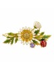 Bague ajustable Edenia Jardin Champêtre Jaune Laiton doré Collection Fleurs