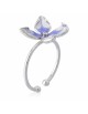 Bague ajustable Edenia Cardamine des Près Bleu Laiton Collection Fleurs