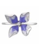 Bague ajustable Edenia Cardamine des Près Bleu Laiton Collection Fleurs