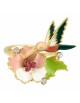 Bague ajustable Edenia Joli Colibri Rose Laiton doré Collection Oiseau