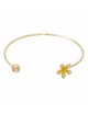 Bracelet Edenia Violette d'Amour Jaune Laiton doré Collection Fleurs